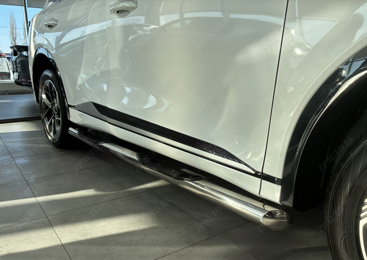 Пороги труба с проступью для автомобиля CHANGAN CS75 Plus IV 2025г арт. CGCS75P.25.93