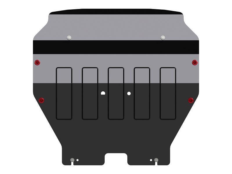 Защита картера и КПП для VOLKSWAGEN Transporter T5  2010 - 2015, V-1.9TDI, 2.0TDI, 2.0, Sheriff, сталь 2,0 мм, арт. 26.2450