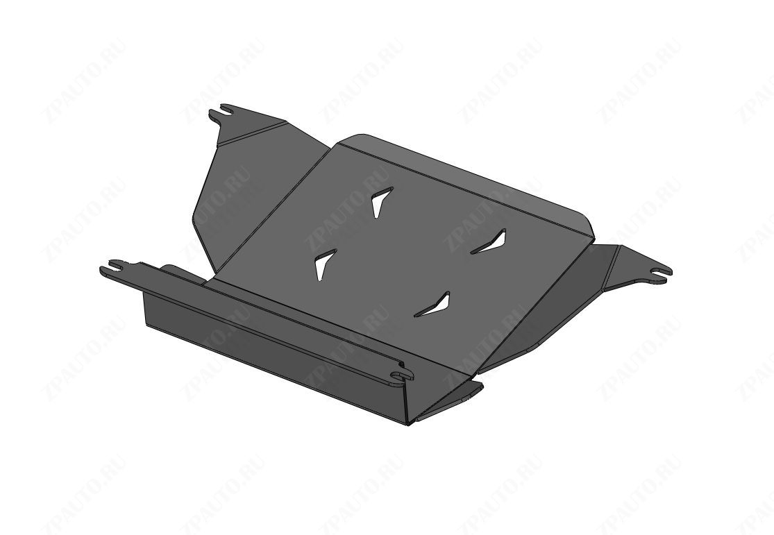 47.07ABC Защита заднего редуктора TANK 700 (2025-) (Алюминий 4мм)