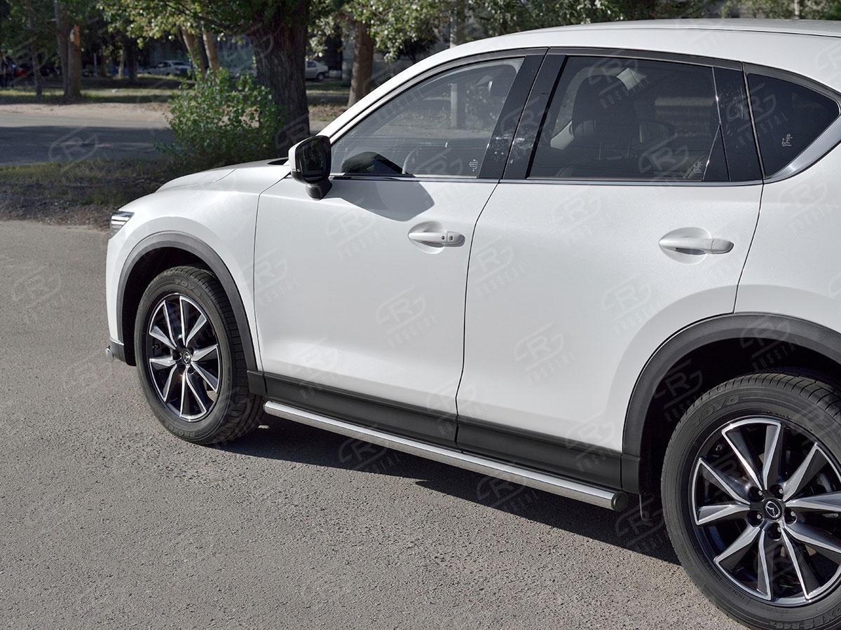 Пороги труба d57 вариант 2 Mazda CX-5 2017, Русталь M5T-0027982, Slitkoff