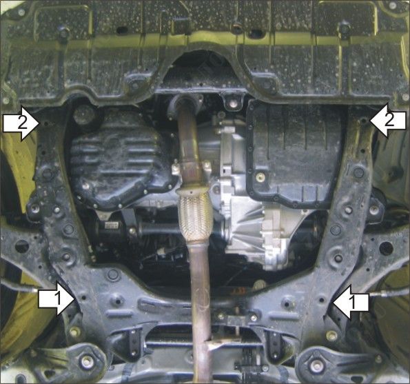 Защита АвтоСтандарт (Двигатель, Коробка переключения передач), 1, сталь для Toyota Venza  2012-2017 арт.52502