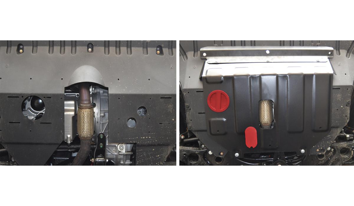 Защита картера и КПП АвтоБроня для Zotye T600 (V - 1.5T; 2.0T) 2014-н.в., штампованная, сталь 1.8 мм, с крепежом, 111.09703.1