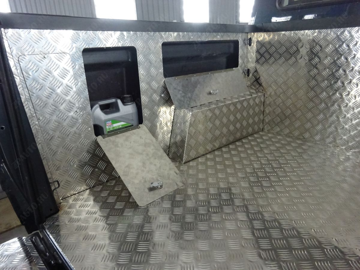 ABC.UAZ.BP.0001 ОБШИВКА ГРУЗОВОГО КУЗОВА С КАРМАНАМИ UAZ ПИКАП С 2010- , РИФЛ. АЛЮМ. 2ММ, НЕКРАШЕННЫЙ