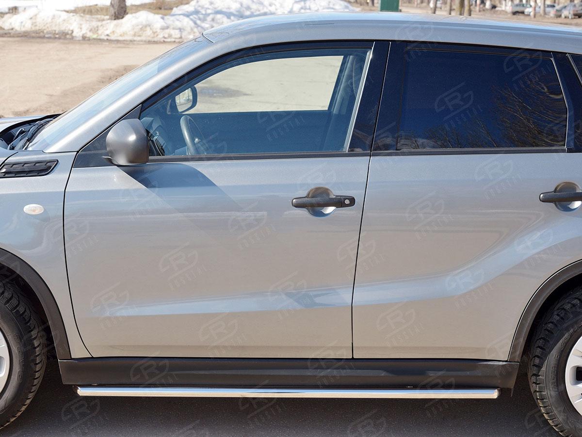 Пороги труба d42 вариант 1 Suzuki Vitara 2015, Slitkoff SVT-0026421