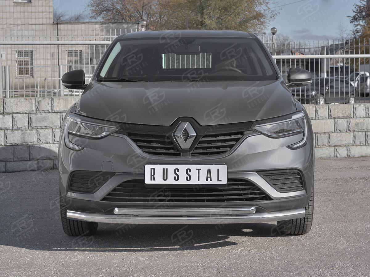 Защита переднего бампера d57 секции-d42 дуга для автомобиля Renault Arkana арт. RARZ-003311, Slitkoff