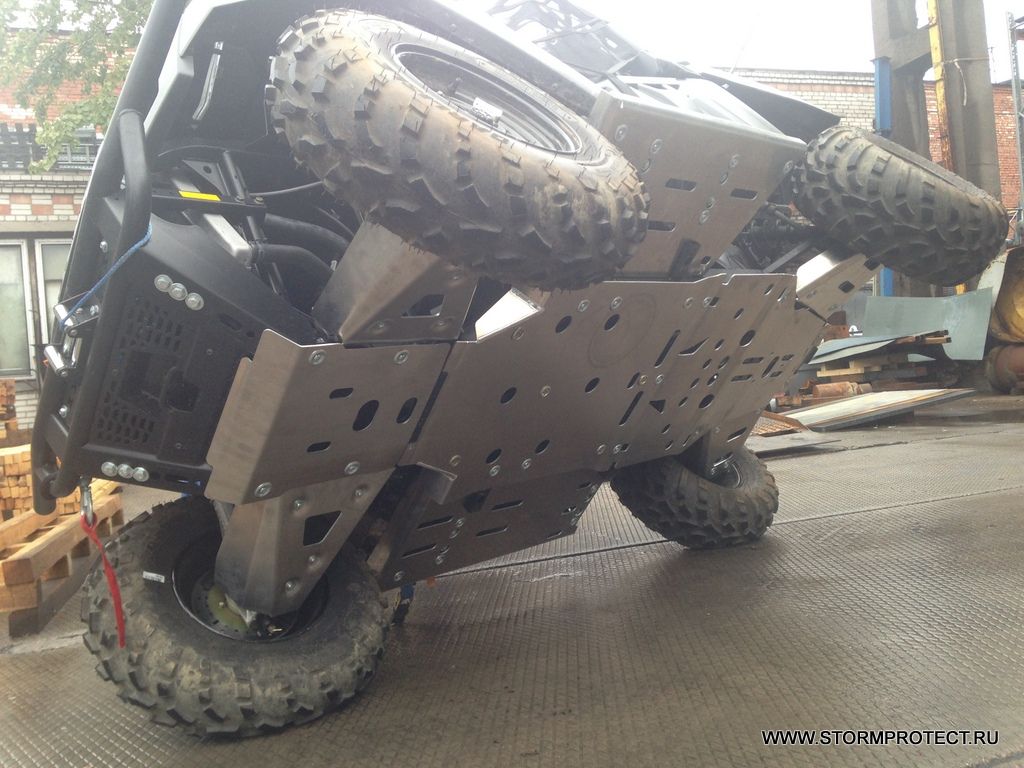 Защита днища для POLARIS Ranger 570 (Mid Size) 2014-19, алюминий 4 мм, STORM, арт. 2955