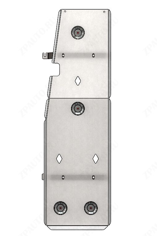 04.39ABC ЗАЩИТА ТОПЛИВНОГО БАКА CADILLAC ESCALADE V-6.2 (2020-)/CHEVROLET TAHOE V-5,3 (2020-)  (АЛЮМИНИЙ 4 ММ)