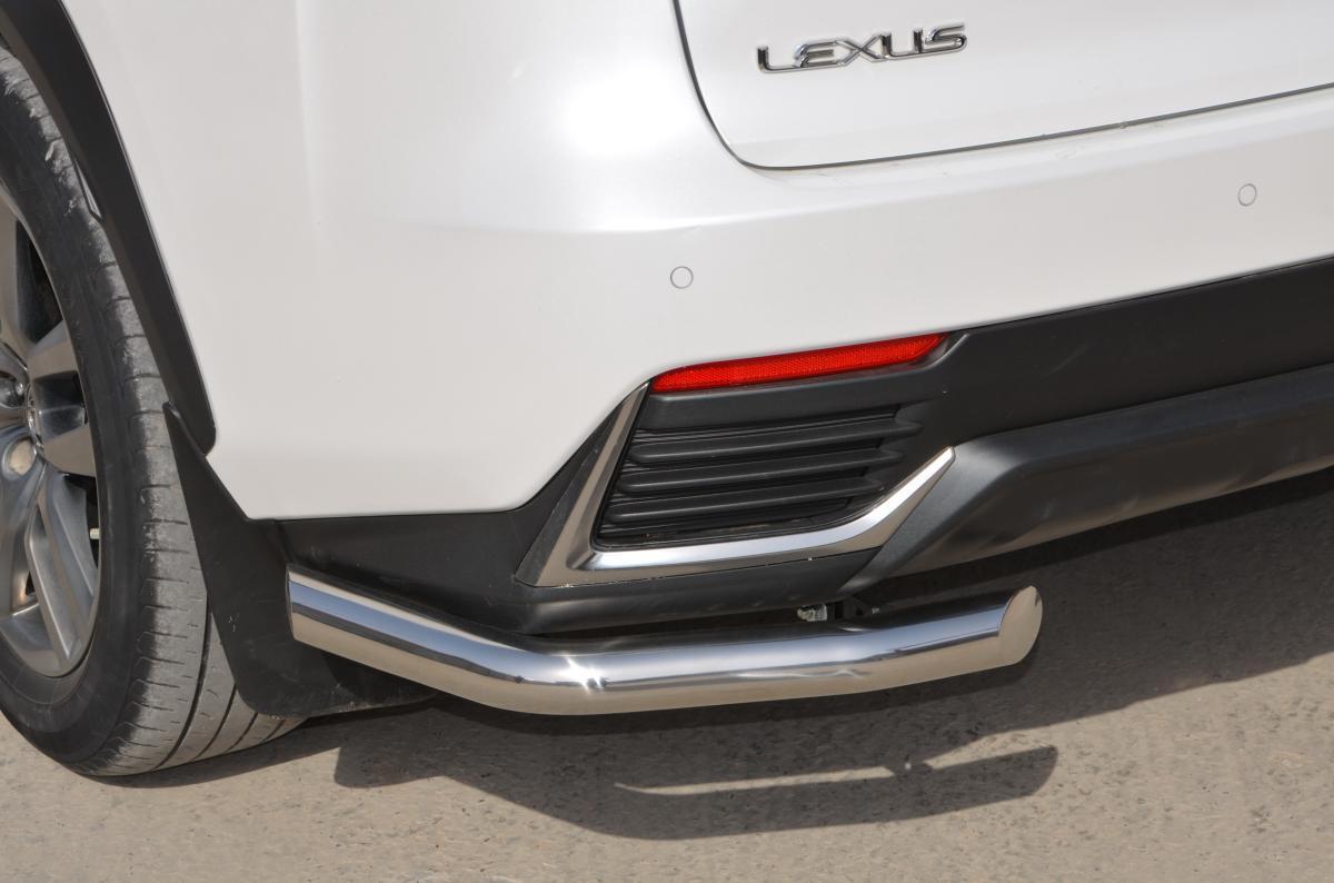 Защита заднего бампера угловая для автомобиля Lexus NX 2017 арт. LNX.200.17.18, Россия