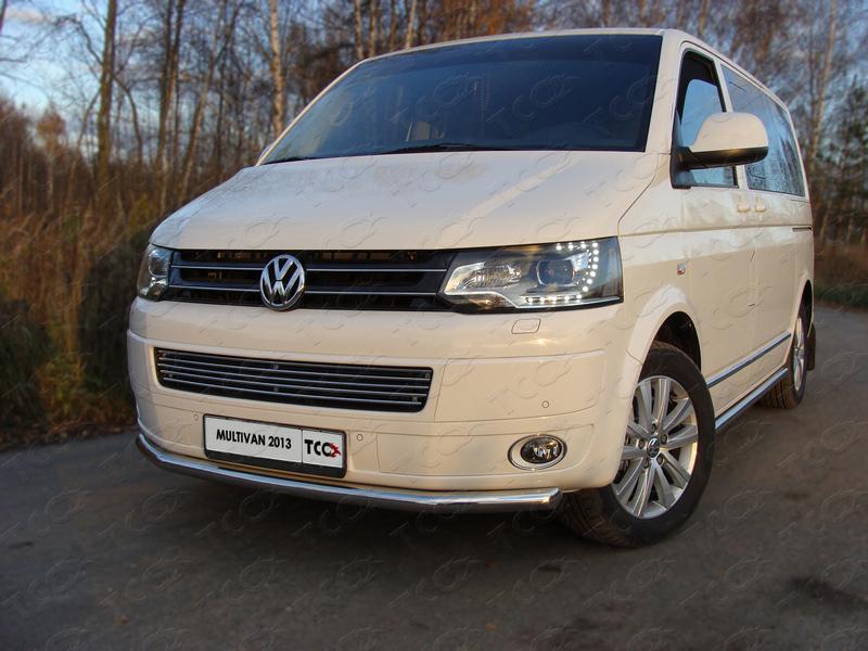 Защита передняя нижняя 60,3 мм для автомобиля Volkswagen Multivan (T5) 2010-2015, TCC Тюнинг VWMULT13-02