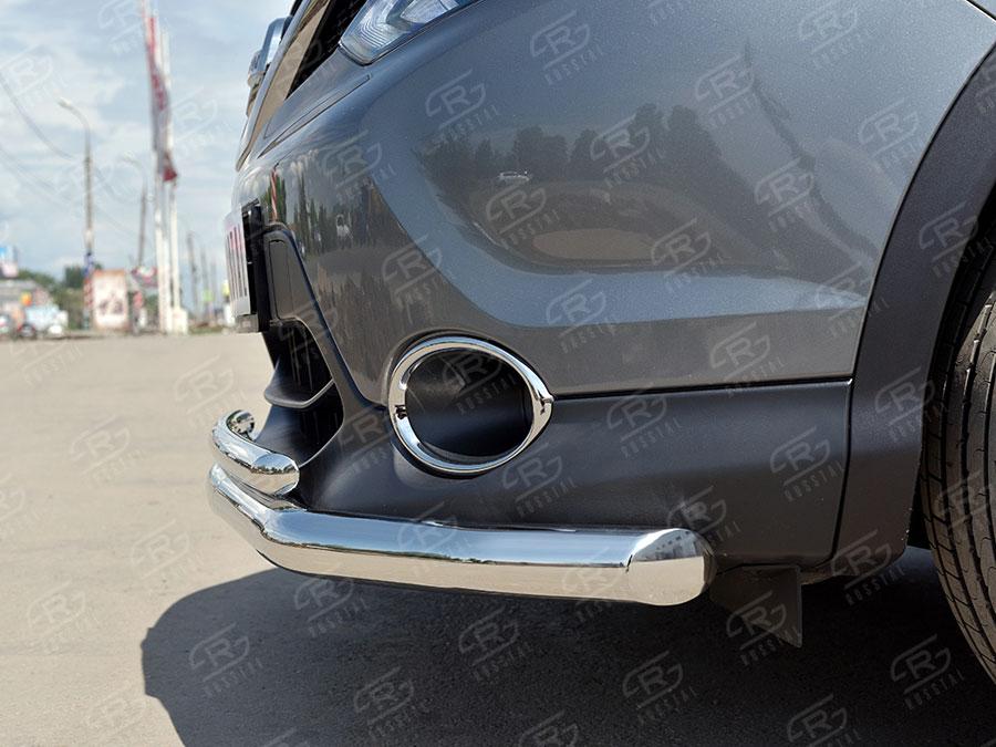 Защита переднего бампера d57/42 Nissan Qashqai 2015 SPB, Slitkoff NQAZ-002308