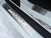 Накладки на пороги (лист шлифованный надпись Mazda) для автомобиля Mazda 6 2015-