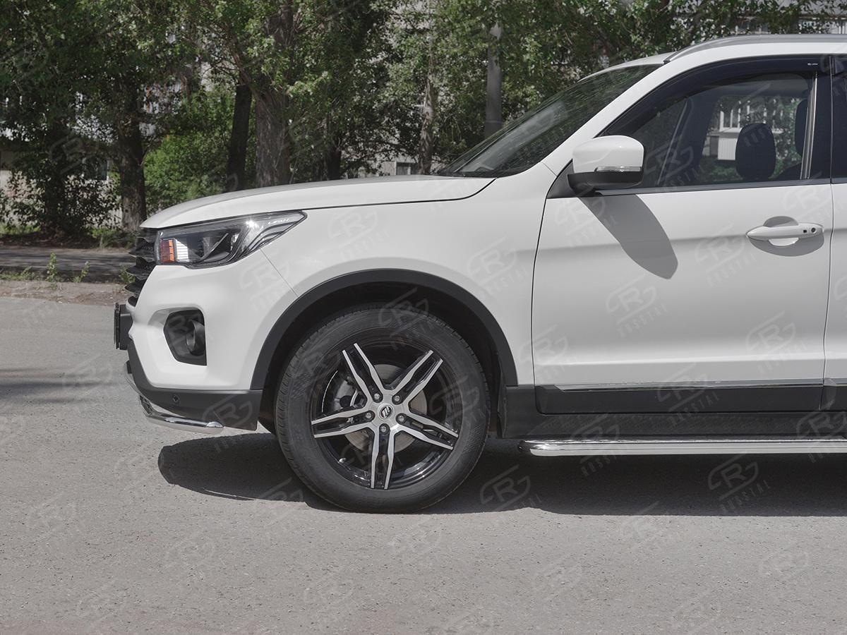 Защита переднего бампера d42 секции для автомобиля Lifan X70 2018, Slitkoff LF7Z-003280