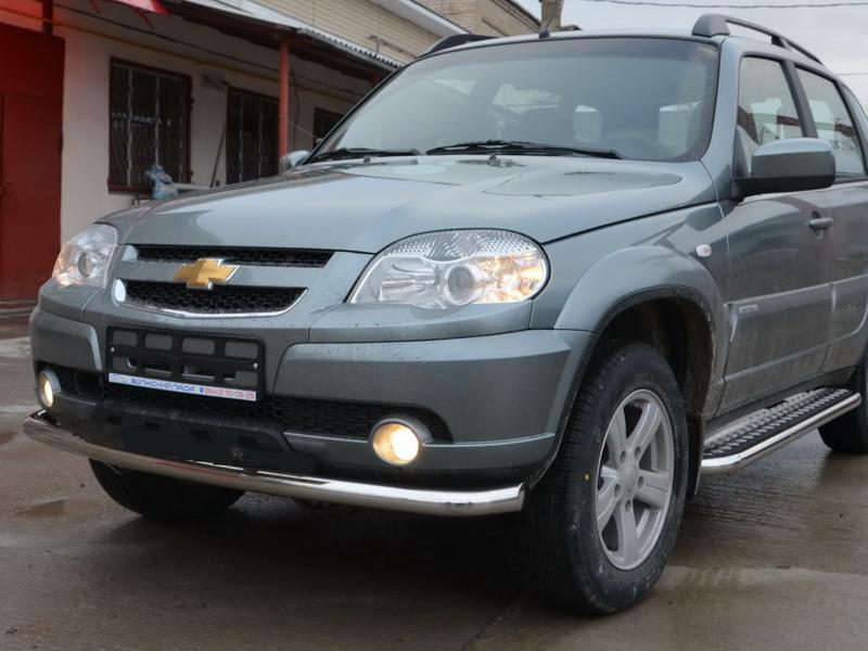Защита переднего бампера для автомобиля CHEVROLET Niva 2010, Россия CVNV.10.01-1