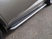 Пороги с площадкой 60,3 мм для автомобиля Lexus NX 2017- (кроме F-Sport), TCC Тюнинг LEXNX17-10
