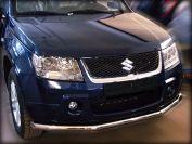 Дуга передняя по низу бампера d-60 загибами для Suzuki Grand Vitara 5d 2005-2007, Технотек GVN_7