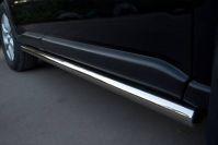 Пороги труба d63 вариант 3 для Nissan X-Trail 2011, Руссталь NXT-0100903