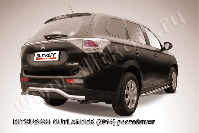 Защита заднего бампера d57 волна Mitsubishi Outlander (2014-2015) , Slitkoff, арт. MOUT14-010