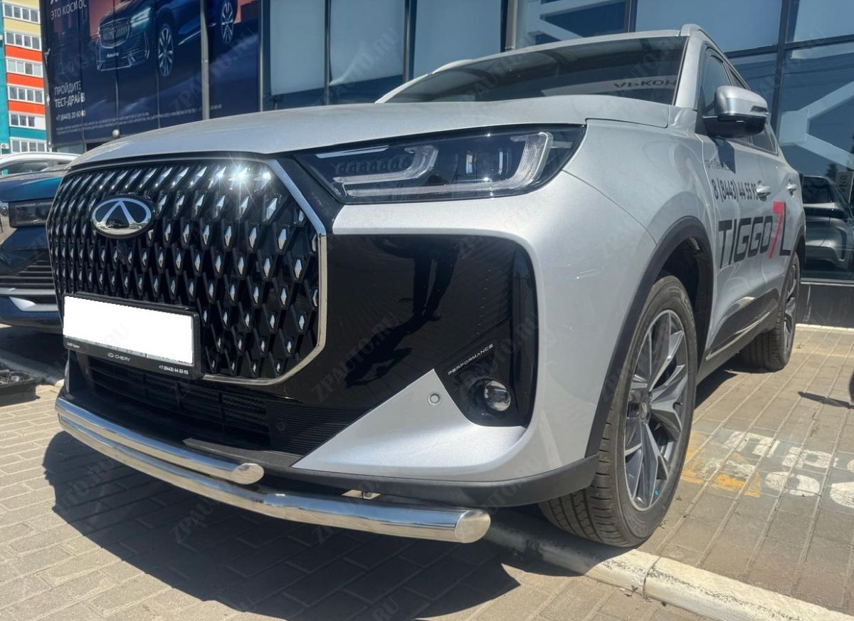 Защита переднего бампера двойная для автомобиля CHERY Tiggo 7L 2025 арт. CTG.7L.25.03