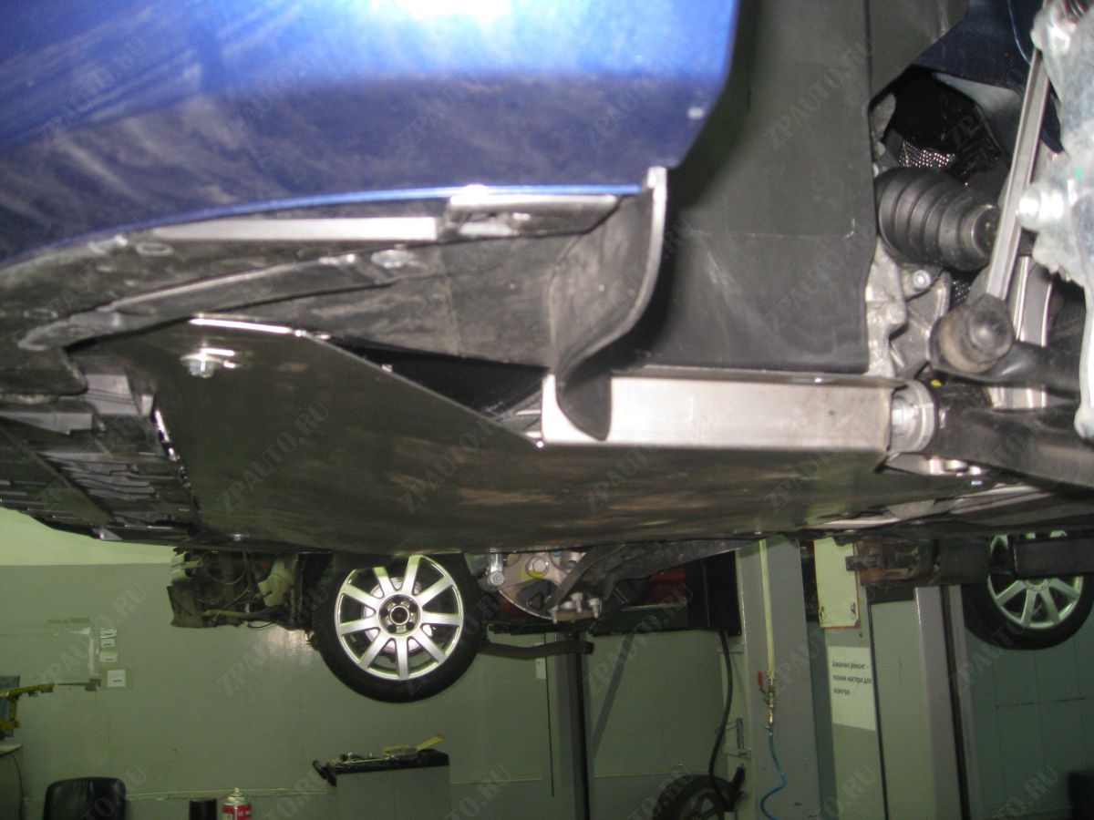 Защита  картера и КПП для Audi A3 2012-  V-1,2TSI; 1.4TSI; 1.8TSI , ALFeco, алюминий 5мм, арт. ALF3033al