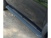 Пороги алюминиевые "Slim Line Black" 2120 мм Foton Tunland V9 2.0 Diesel АКПП 4WD 2024 арт. FOTTUNV925-04B