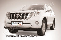 Защита переднего бампера d76+d57 двойная черная Toyota Land Cruiser Prado J150 (2013-2017) , Slitkoff, арт. TOP14-002B