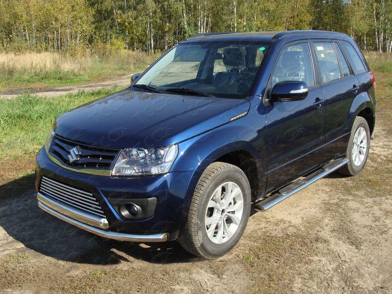 Защита передняя нижняя 60,3 мм для автомобиля Suzuki Grand Vitara 5D 2012-, TCC Тюнинг SUZGV5D12-10