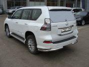 Защита задняя (уголки двойные) 76,1/42 мм для автомобиля Lexus GX 460 2014-, TCC Тюнинг LEXGX46014-07