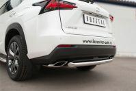 Защита заднего бампера d57 для Lexus NX 200t 2014 F Sport, Slitkoff LNXZ-002142