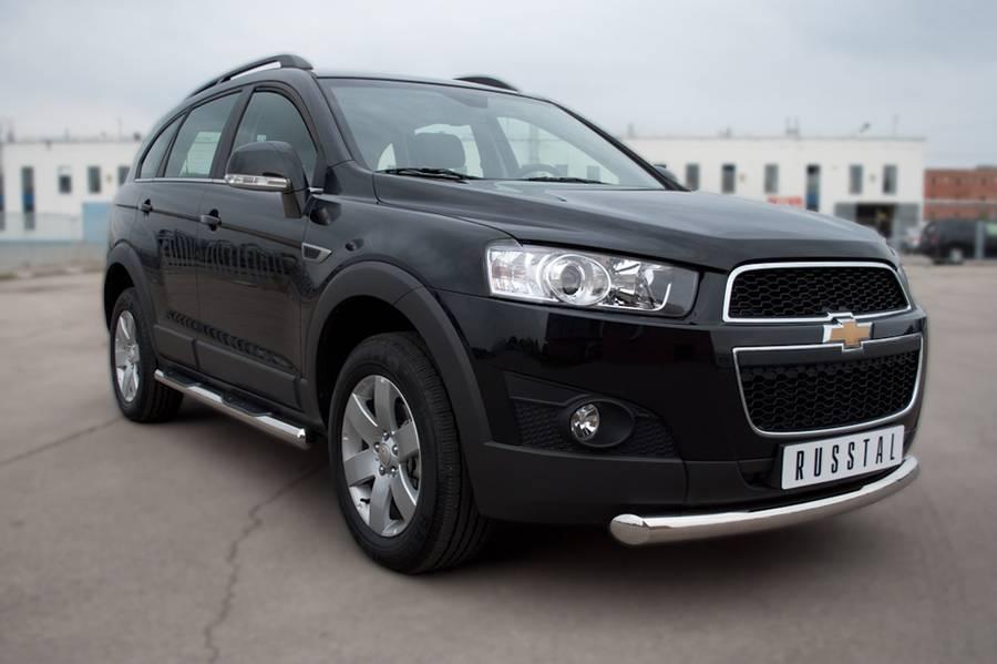 Защита переднего бампера d76 для Chevrolet Captiva 2012, Slitkoff CHCZ-000823