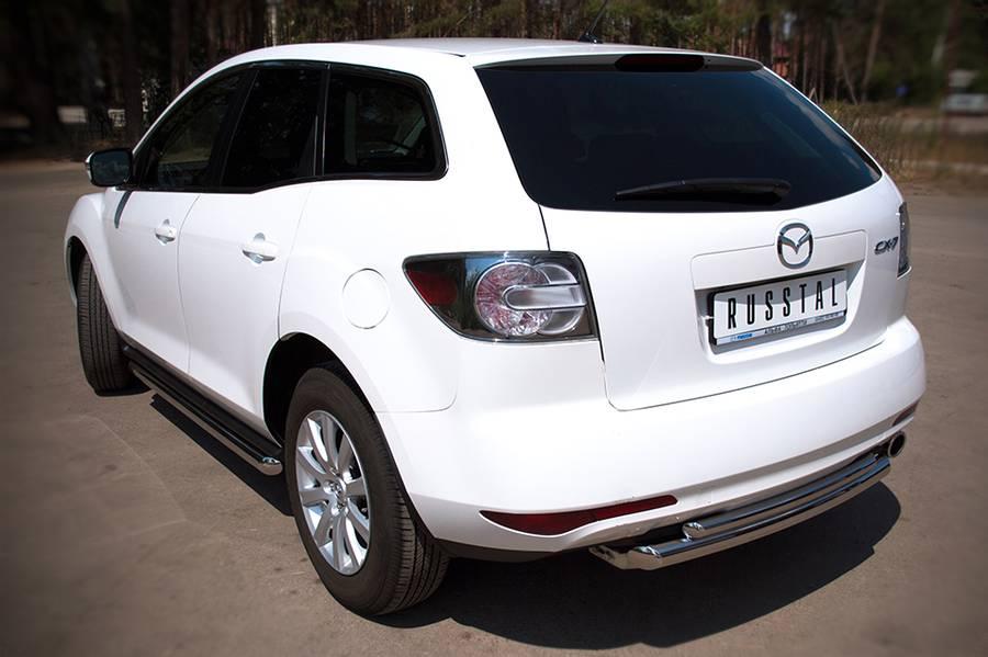 Защита заднего бампера d57/42 для Mazda CX-7 2010, Slitkoff MC7Z-000651