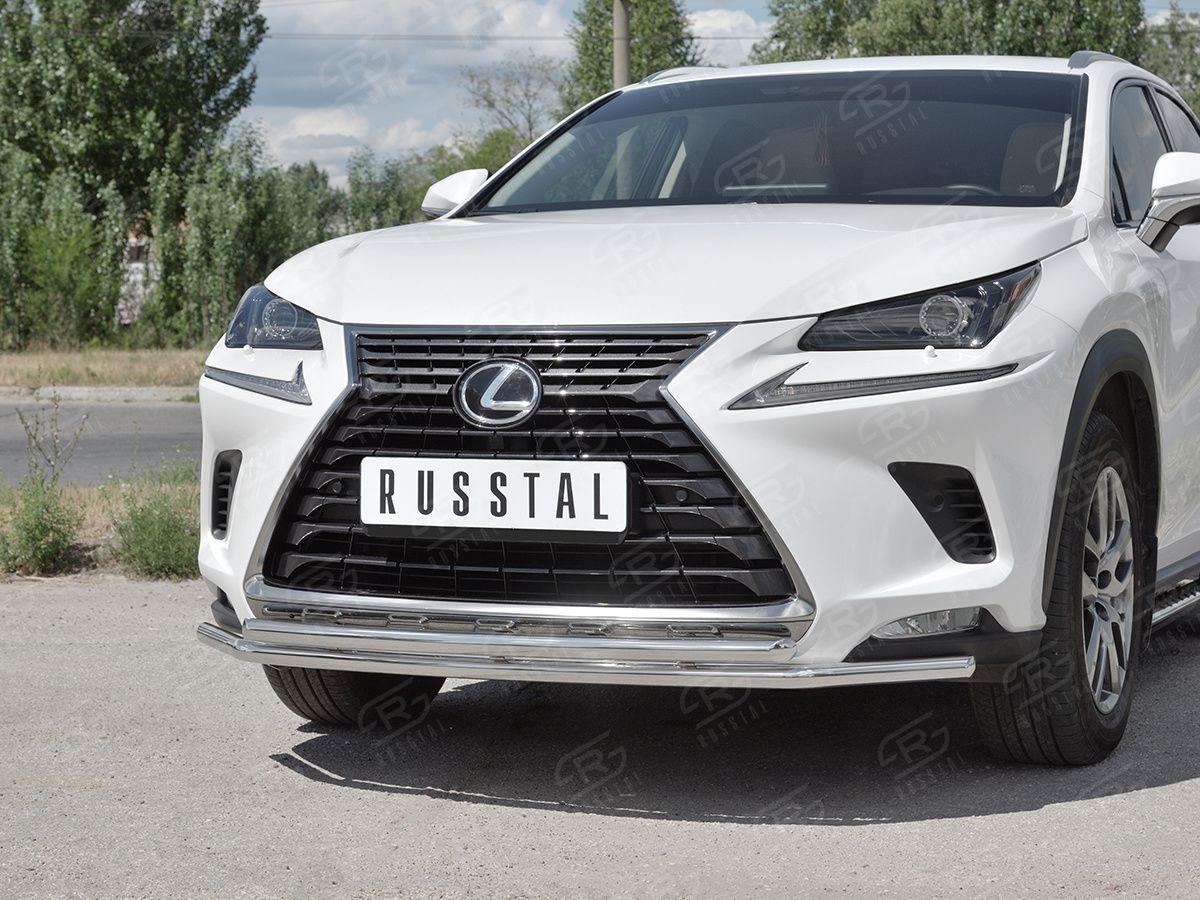 Защита переднего бампера d42/42 на Lexus NX 2017, Slitkoff LNX3Z-002935