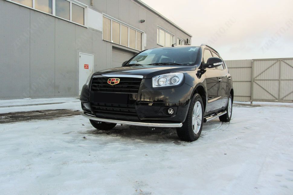 Защита переднего бампера d57 радиусная Geely Emgrand X7 (2016-2019) , Slitkoff, арт. GAFX716007