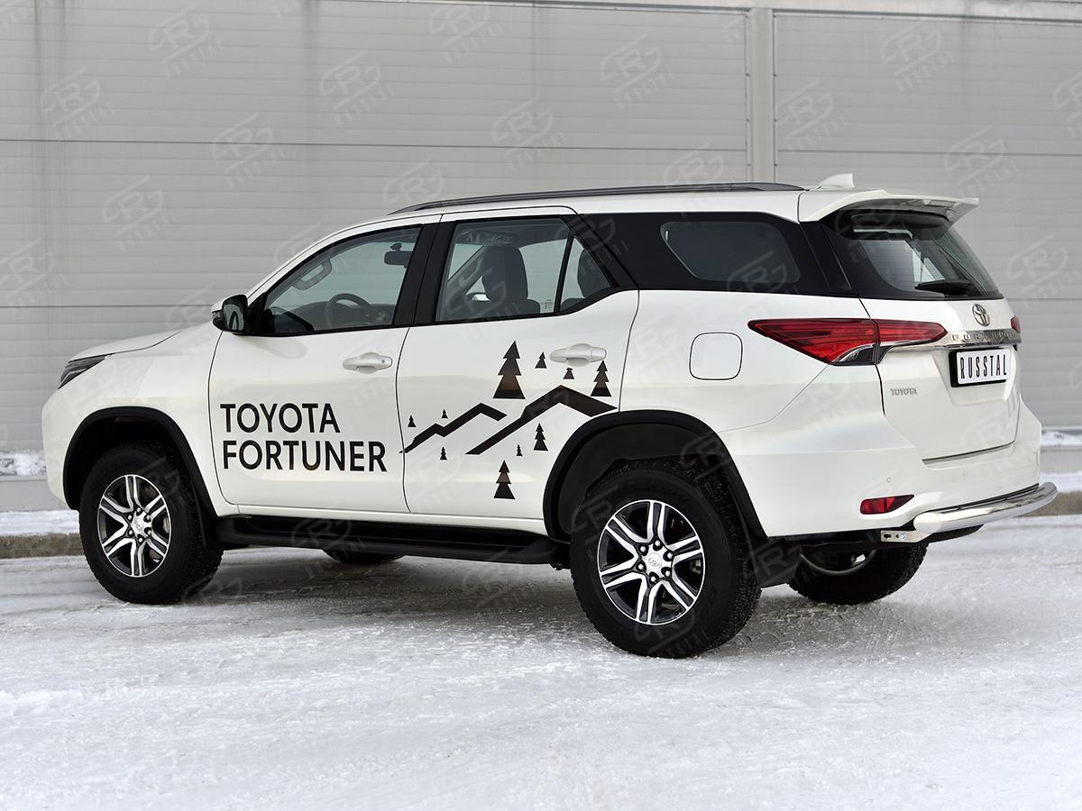 TOYOTA FORTUNER 2020- Защита заднего бампера d76 дуга TFRZ-003538