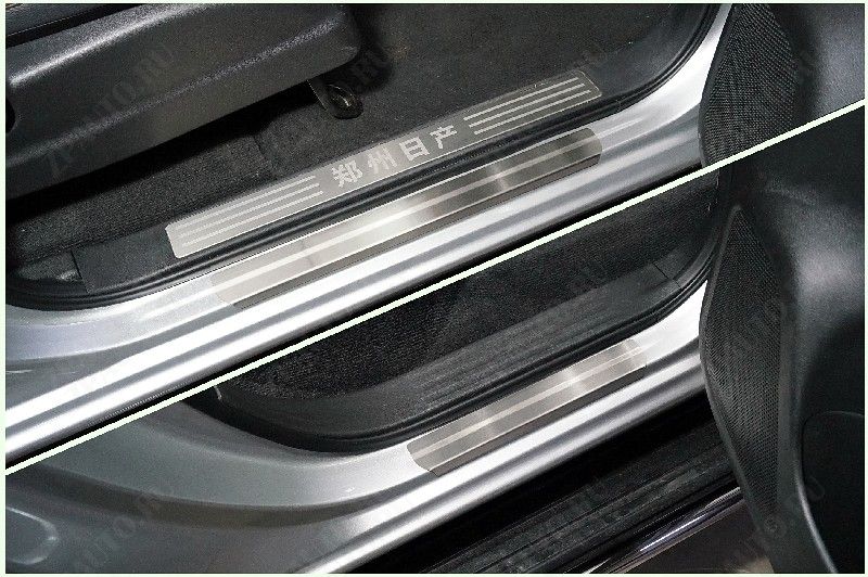 Накладки на пороги (лист шлифованный) 4шт Dongfeng DF6 2.3D Luxury 2022- арт. DONGFDF622-01