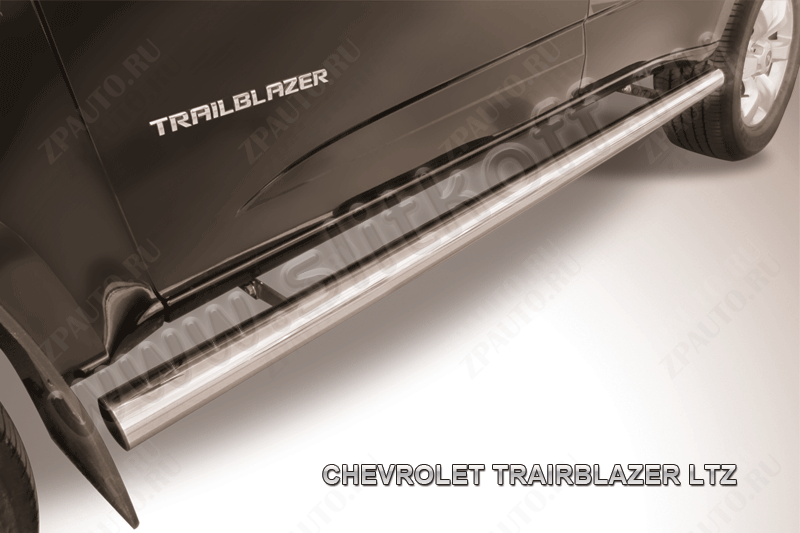 Защита порогов d76 труба Chevrolet Trailblazer (2012-2016) , Slitkoff, арт. CHTB12-008