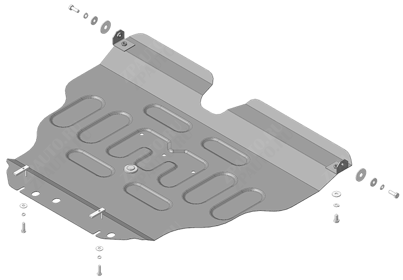 Защита стальная Мотодор (Двигатель, Коробка переключения передач), 2 мм,  для Toyota Noah   2014-2021 арт. 72508