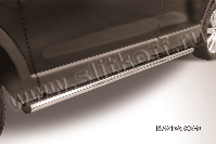 Защита порогов d57 труба Mazda CX-9 (2006-2012) Black Edition, Slitkoff, арт. MZCX9007BE