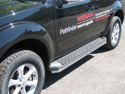 Пороги труба d42 вариант 1 для Nissan Pathfinder 2010, Руссталь NNT-0003551