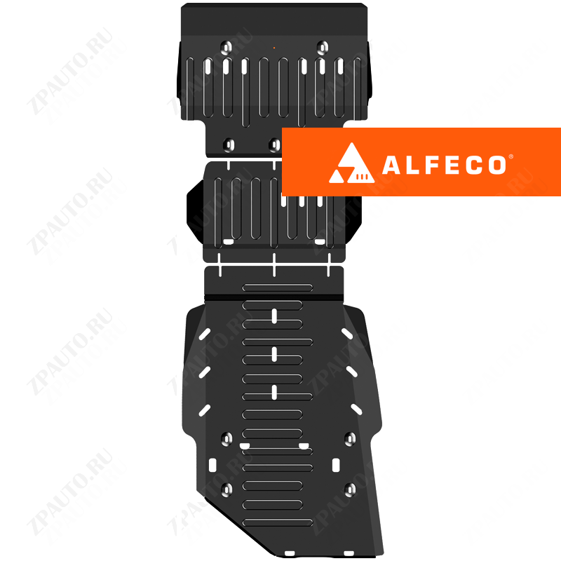 Toyota Land Cruiser Prado 250 (J250) 2023-  V-2,7 защита радиатора, редуктора переднего моста, АКПП и РК (3 части), ALFeco, сталь, 2 мм, арт. ALF24160st