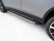 Пороги алюминиевые "Slim Line Silver" 1720 мм для автомобиля Nissan X-Trail (T32) 2018-, TCC Тюнинг NISXTR18-34S