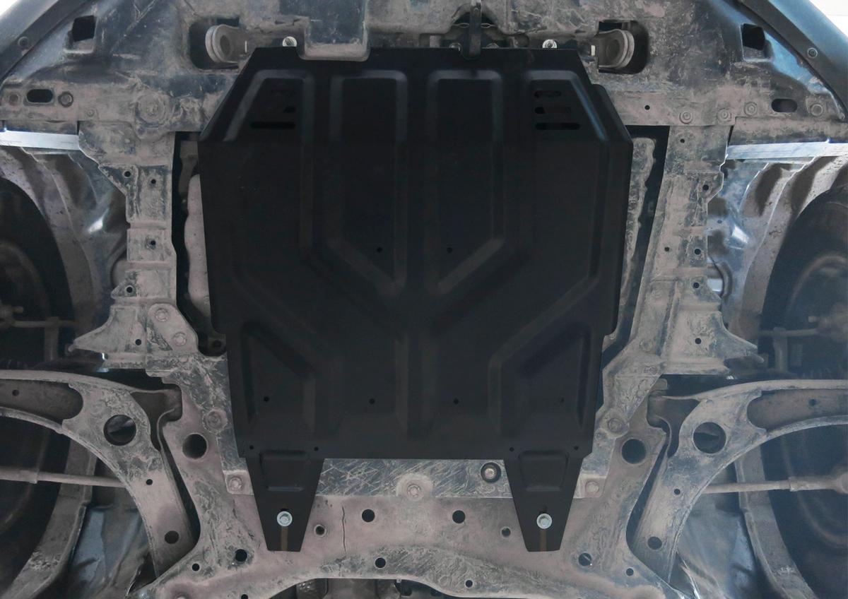 Защита картера и КПП АвтоБроня для Peugeot 4008 (V - 2.0) 2012-2015, штампованная, сталь 1.5 мм, с крепежом, 111.04037.1