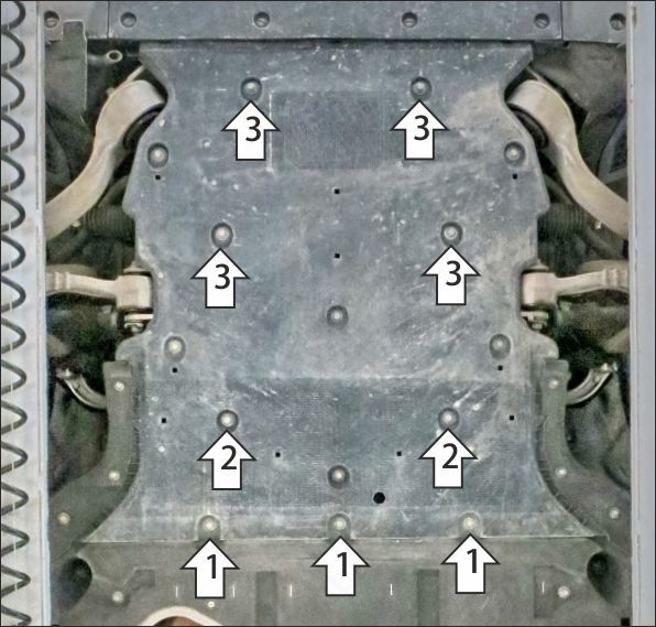 Защита алюминиевая Мотодор (Двигатель), 4 мм,  Land Rover Range Rover Vogue   2022- арт. 343202