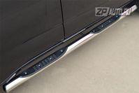 Пороги труба d76 с накладками вариант 3 для Chevrolet TrailBlazer 2013, Slitkoff CTRT-0015103