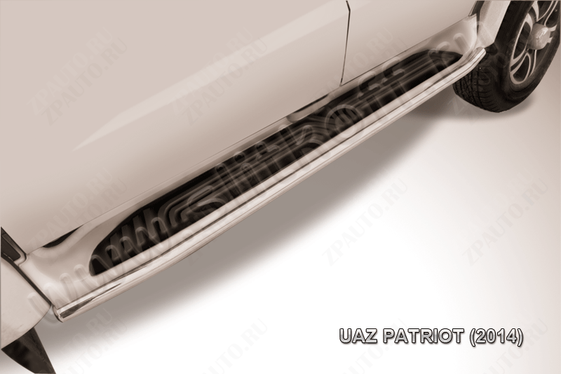 Защита штатного порога d42 Uaz Patriot (2014-2023) , Slitkoff, арт. UP14-005