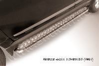 Защита порогов d42 с листом усиленная Great Wall Hover H3 (2014-2016) Black Edition, Slitkoff, арт. GWHNR-H3-007BE