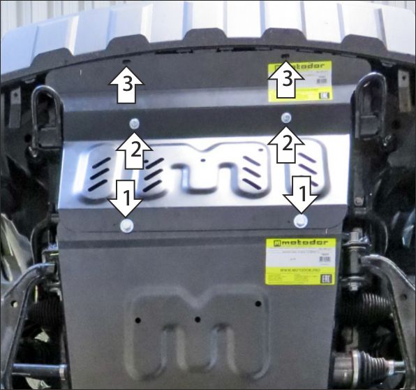 Защита алюминиевая Мотодор (Радиатор), 4 мм,  Jac T8Pro  2019- арт. 348301
