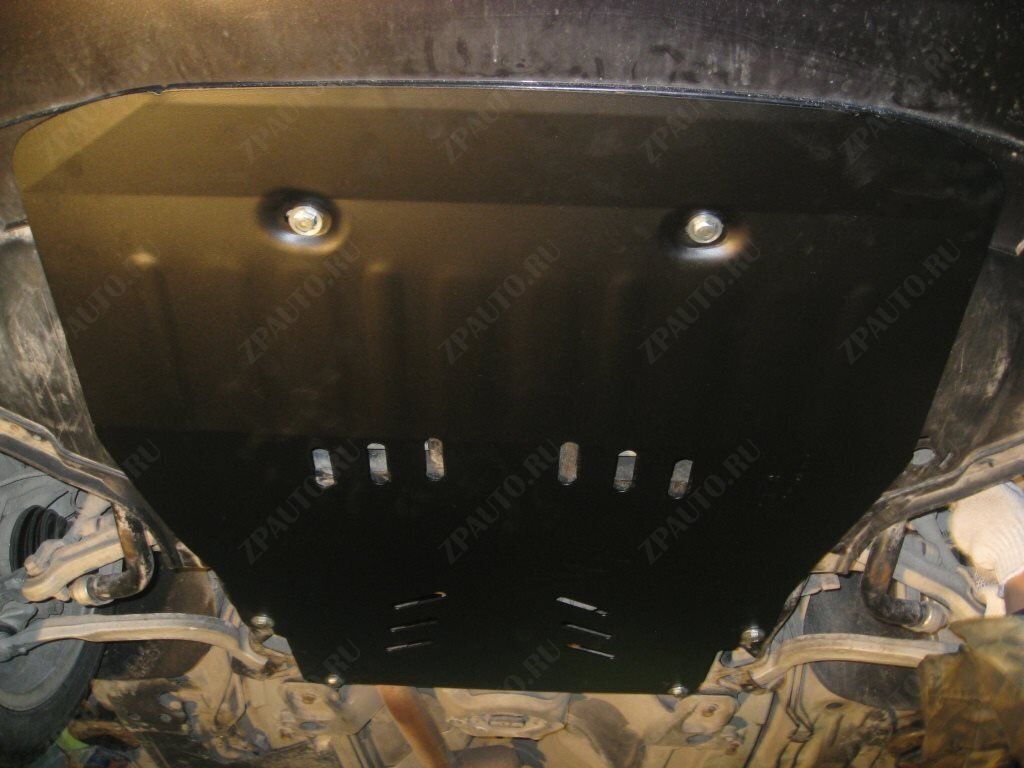 Защита  картера и КПП для Audi A4 B7 2004-2009  V-1,8; 2,0TDi МТ; 1.9TDI , ALFeco, сталь 2мм, арт. ALF3034st