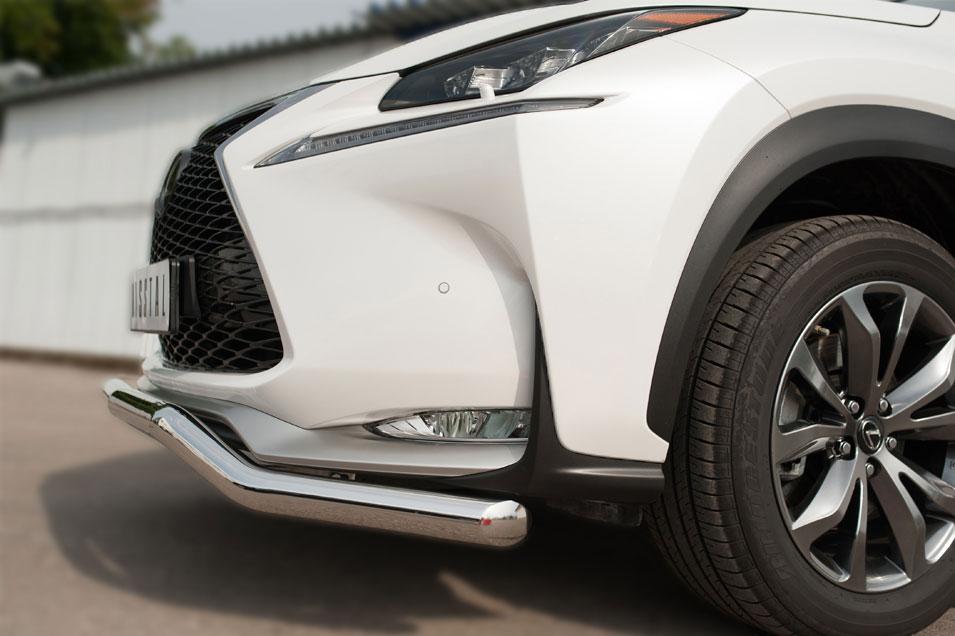 Защита переднего бампера d57 волна для Lexus NX 200t 2014 F Sport, Slitkoff LNXZ-002138