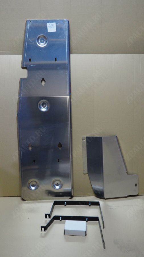 04.41ABC ЗАЩИТА ТОПЛИВНОГО БАКА и РЕДУКТОРА CADILLAC ESCALADE ESV  (2020-) / CHEVROLET TAHOE (2020-) ИЗ 2-Х ЧАСТЕЙ, УДЛИНЕННАЯ ВЕРСИЯ (АЛЮМИНИЙ 4 ММ)