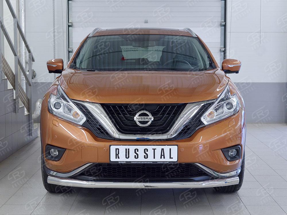 Защита переднего бампера d57 для Nissan Murano 2016, Slitkoff NMUZ-002401